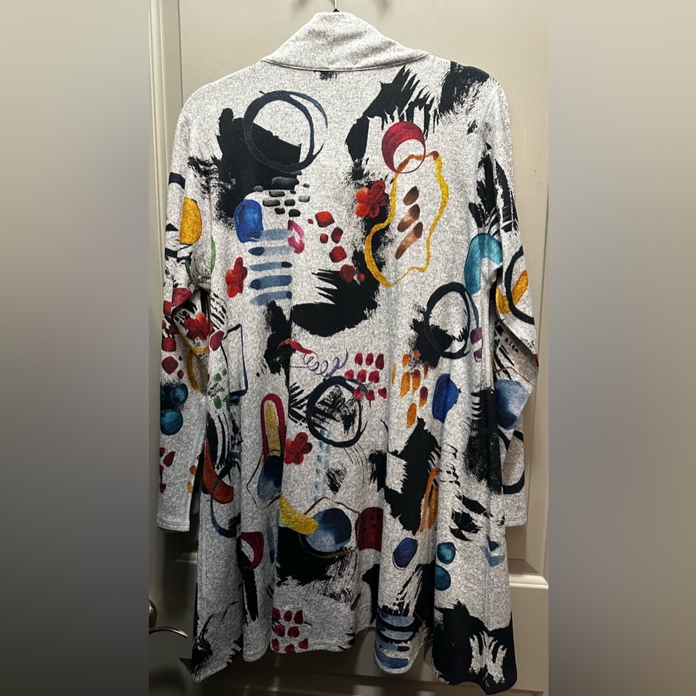 Et’ Lois Size M Zip Front Long Sweater Pre-owned - Picture 2 of 5
